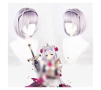 WELLHY Perruque Cosplay Genshin Impact Perruque Anime Cosplay Noelle Perruque avec Capuchon de Perruque Gratuit for Halloween Party Carnaval Vie Nocturne Concerts Mariages for Coser