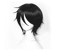 WELLHY Perruque Cosplay Kuroshitsuji Black Butler Michaelis Court Noir Résistant À La Chaleur Anime Cosplay Costume Perruque + Piste + Perruque Cap for Coser