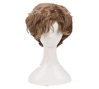 WELLHY Perruque Cosplay Les Animaux Fantastiques et Où Les Trouver Newt Scamander Perruque Cosplay Frisée Brune Perruque Newt Perruques Anime Résistantes à la Chaleur + Bonnet de Perruque for Coser