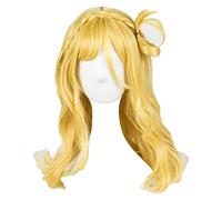 WELLHY Perruque Cosplay Love Live!Ensoleillement!Mari Ohara Cosplay Perruques Longue Blonde Mixte Résistant À La Chaleur Cosplay Costume Perruque + Perruque Cap for Coser