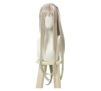 WELLHY Perruque Cosplay Nene Yashiro Cosplay Perruque Jibaku Shounen Hanako-Kun Cosplay Long Gris Vert Raide Cheveux Synthétiques Résistant À La Chaleur for Coser