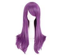 WELLHY Perruque Cosplay Tokyo Ghoul Guru Rize Kamishiro Perruques Cosplay Longues Ondulées Violet Perruque de Cheveux Synthétiques Résistante à la Chaleur + Bonnet de Perruque for Coser