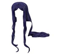 WELLHY Perruque de cosplay Anime Cosplay Perruque Shirogane Tsumugi Perruque 100 cm de long bouclés bleu profond perruque femmes filles perruques de fête avec bonnet de perruque for Halloween fête car