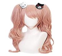 WELLHY Perruque de Cosplay Enoshima Junko Perruque Anime Cosplay Vêtements Perruque avec Bonnet de Perruque Gratuit for Halloween Party Carnaval Vie Nocturne Concerts Mariages for Coser