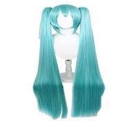 WELLHY Perruque de Costume Anime Cosplay avec Double Queue de Cheval Perruque for Filles Cheveux Synthétiques Longs et Ondulés avec Frange for Halloween Party Carnaval (Marron) Perruque Coser (Color :