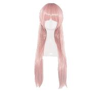 WELLHY Perruque for 75 cm Wotaku ni Koi wa Muzukashii Otaku Momose Narumi Perruques Cosplay Longues Perruque de Cheveux Synthétiques Orange Rose + Bonnet de Perruque + Arc en Épingle à Cheveux WigandH
