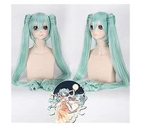WELLHY Perruque for Halloween Mode Fête de Noël Perruque d'habillage Miku Senbon Sakura Hatsune Snow Hatsune Sakura Hatsune Albino Hatsune Kamomori Sanae Cosplay Perruque Couleur : Cy120-6 (Bleu clair