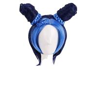 WELLHY Perruque for Jojos Bizarre Adventure Golden Wind Jolyne Cujoh Kujo Cosplay Perruque Chignons Tresses Perruque de Cheveux Synthétiques Résistant à la Chaleur + Perruque Cap GreenWig Coser Perruq