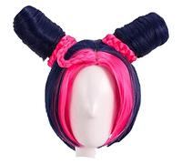 WELLHY Perruque for Jojos Bizarre Adventure Golden Wind Jolyne Cujoh Kujo Cosplay Perruque Chignons Tresses Perruque de Cheveux Synthétiques Résistant à la Chaleur + Perruque Cap GreenWig Coser Perruq