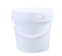 WellieSTR Lot de 4 seaux en plastique de qualité alimentaire avec couvercle et poignée Blanc 2 l