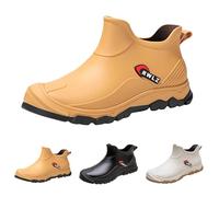Wellington Bottes de pluie courtes à enfiler pour homme - Légères et confortables - En EVA - Pour l'extérieur - Imperméables et antidérapantes, marron, 41 1/3 EU