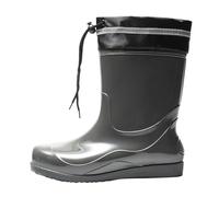 Wellington Bottes en caoutchouc pour homme avec cordon de serrage Bottes de pluie imperméables Bottes de sécurité Bottes de jardin Bottes en caoutchouc Bottes à enfiler Chaussures professionnelles