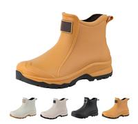 Wellington Bottines de pluie imperméables pour homme - Bottes en caoutchouc classiques antidérapantes et durables - Chaussures de pluie décontractées et tendance en caoutchouc pour la randonnée, le