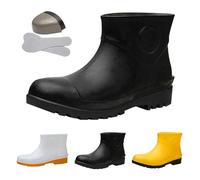 Wellington Labor Chaussures de pluie pour homme Bottes en caoutchouc confortables et antidérapantes Bottines Chelsea imperméables résistantes à l'huile Semelle extérieure Chaussures de pluie à enfiler
