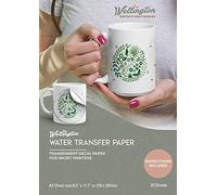 Wellington Specialty Craft Supplies, Waterslide Decal Paper for Inkjet Printer, A4 Size, 20 Water Slide Transfer Printing Sheets, Clear