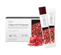WELLINUS Bâtonnets de gélatine de collagène coréen - 25 collagènes de peptides de collagène marin saveur grenade anti-âge - Protéine de collagène sans sucre, paquets de voyage pour Ha