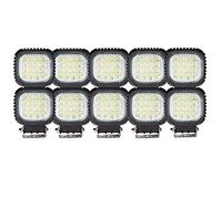 WELLIT CRE Lot de 10 projecteurs de travail LED 48 W 12 V 24 V
