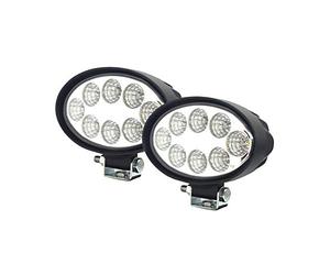 WELLIT Lot de 2 phares de travail à LED ovales 24 W 12 V 24 V IP68