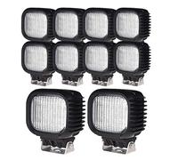 WELLIT Phare de travail à LED, 10 x 48 W, 12 V, 24 V, phare supplémentaire, feu de recul, offroad, pour voiture, tracteur, Suv ATV