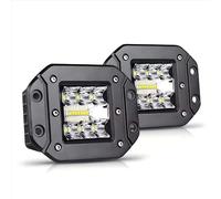 WELLIT Phare de travail LED 12 V / 24 V, 2 x 5 pouces Phare LED à montage encastré Pods cube Éclairage supplémentaire tout-terrain pour tracteur, voiture, SUV, excavatrice