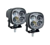 WELLIT Phare de travail LED pour moto, 2 x 5 cm (2 pouces), 40 W, 12 V, 24 V, blanc/jaune, spot LED pods, phare supplémentaire, éclairage tout-terrain, pour tracteur, voiture, SUV, moto