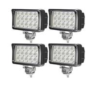 WELLIT Phares de travail à LED, 4 x 45 W, 12 V, 24 V, phare supplémentaire, feu de recul, offroad, pour voiture, tracteur, Suv ATV
