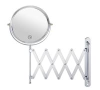 Welllink Miroir extensible de 17,8 cm pour salle de bain, montage à vis peu encombrant, miroir grossissant 7X/1x, verre HD sans distorsion chromé, cadeau pour la maison et le vestiaire