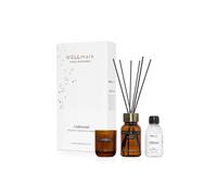 Wellmark coffret cadeau bâtonnets parfumés en bougie - cèdre - ambre - 220 g - 200 ml - texte : just relax en smells like home 8720938454943