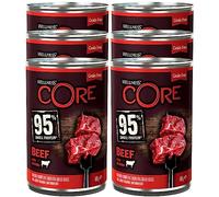 Wellness CORE 95% 6 x 400g, Bœuf & Broccoli - Pâtée Chiens | Sans Céréales, Naturelles, Hypoallergénique, Riche en protéines, À Haute Teneur en Viande
