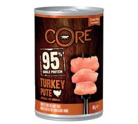 Wellness CORE 95% 6 x 400g, Dinde & Chou - Pâtée Chiens | Sans Céréales, Naturelles, Hypoallergénique, Riche en protéines, À Haute Teneur en Viande