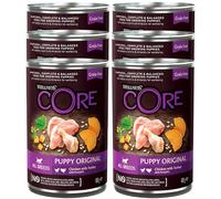 Wellness CORE 95% 6 x 400g, Poulet/Dinde - Pâtée pour Chiots, 100% Naturelles, sans Céréales, Hypoallergénique, Riche en Viande