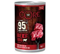 Wellness Core, Nourriture Humide pour Chien 95% Viande de Boeuf et légumes, sans céréales, ingrédients naturels, Facile à digérer, Format 0,4 kg, appétissant