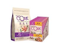 Wellness Core Pack Chaton: Croquettes Chatons, Naturelles & Enrichies en DHA, 2,75kg + 24 Sachets Pâtée Onctueuse Chatons, Naturelle, Enrichie en DHA, Poulet & Thon