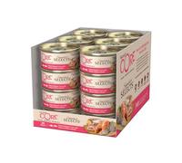 Wellness CORE Signature Selects 24 x 79g, Thon/Saumon Emiettés - Pâtée pour Chats Adultes, sans Céréales et sans Sucre, Hypoallergénique, Riche en Viande