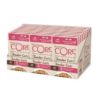 Wellness CORE Tender Cuts 24 x 85g, Saumon/Thon - Pâtée pour Chats Adultes, sans Céréales et sans Sucre, Hypoallergénique, Riche en Viande