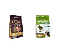 Wellness CORE & WHIMZEES Pack Senior: Croquettes Chien Sénior de Taille Moyenne, Dinde & Poulet, 10kg + WHIMZEES Bâtonnets à Mâcher Tendres, Chien de Taille Moyenne, Friandises Dentaires, 14 Pièces