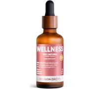 Wellness Infusion Drops - Gouttes d'herbes adaptogènes ayurvédiques pour réduire le stress, équilibre hormonal et renforcement immunitaire - 100 % naturel, végétalien, sans caféine - Fabriqué dans