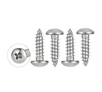 WELLOCKS Vis autotaraudeuses | M5 x 16mm | 50 PCS Kit de vis en acier inoxydable | Tête ronde Pan Vis à bois Set de vis à bois | pour la réparation maison travaux du bois intérieur extérieur (D035516)