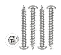 WELLOCKS Vis Autotaraudeuses M5 x 40mm | Kit 30 PCS en Acier Inoxydable | Tête Ronde Pan Pour Réparation Maison Travaux Du Bois Intérieur Extérieur (D035540)