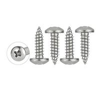 WELLOCKS Vis Autotaraudeuses M6 x 20mm | Kit de 50 Vis en Acier Inoxydable | Tête Ronde Pan pour Bois | Réparation Maison Intérieur Extérieur (D035620)