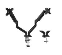 Wellogic Support de moniteur pour 2 écrans avec vérin à gaz pour écrans de 13-32" (2-9 kg) - Support d'écran réglable en hauteur - Double bras VESA