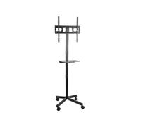 Wellogic Support TV à roulettes pour téléviseurs de 26 à 60 pouces jusqu'à 35 kg - Support TV réglable en hauteur avec roulettes, support multimédia, inclinable, chariot TV mobile universel, max. VESA