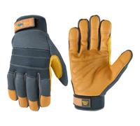 Wells Lamont Men's Hydrahyde Premium Cow Hide Hybrid Work Gants Gants Water-Resistant Gants Medium (3242M)