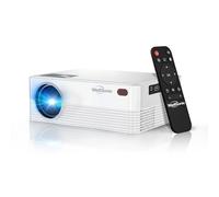 WellSonic Mini projecteur natif 1080p avec WiFi et Bluetooth, projecteurs de films à écran de 200 pouces, prise en charge du cinéma maison 8K, mise au point automatique et e voie, audio DoIby