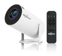 WellSonic Mini projecteur portable 4K, 200 Ansi pour l'extérieur et la maison, avec Wifi6 et Bluetooth 5.0, correction automatique du trapèze de frappe, rotation à 180°, compatible avec HDMI, USB, PC