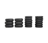 WellTouch Lot de pierres de massage chaudes | 18 pierres de massage en basalte | Idéal comme kit d'initiation aux pierres chaudes | Convient aux particuliers | Parfait pour le spa, la massothérapie et