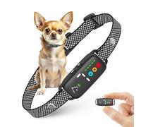 WELLTURN Collier Anti Aboiement Chiens Intelligent, Modes Son/Vibration/Choc, Gyroscope Anti-Faux Déclenchement, Rechargeable, Étanche IP67 pour Petits Moyen Chiens