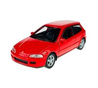 Welly 1982 Civic V Rouge env. 1/34-1/39 Modèle en métal Voiture Le Cast Nouveau dans la boîte