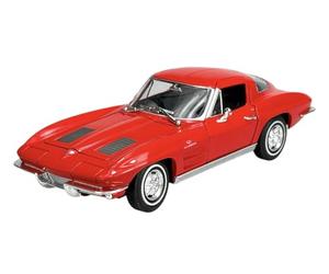 Welly 24073 Modèle de voiture compatible avec Chevrolet Chevy Corvette C2 Stingray Coupé Rouge 1962-1967 ca 1/24 1:24