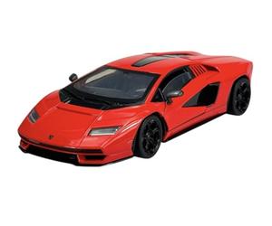 Welly 24114 Modèle de voiture compatible avec Lamborghini Countach LPI 800-4 Rouge 1/24 1:24 En métal